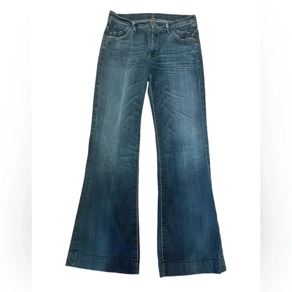 Citizens of Humanity Hutton Medium Rise Wide Leg Flared Denim Jeans Size 30 - Picture 1 of 9